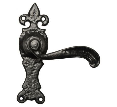 Black Antique Lever Latch Door Handles 165x50mm 2449