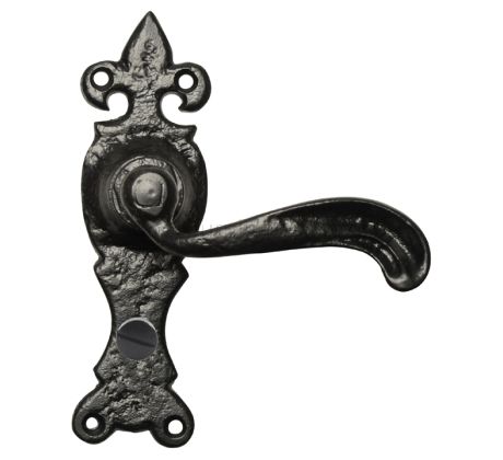 Black Antique Bathroom Door Handles 165x50 2449