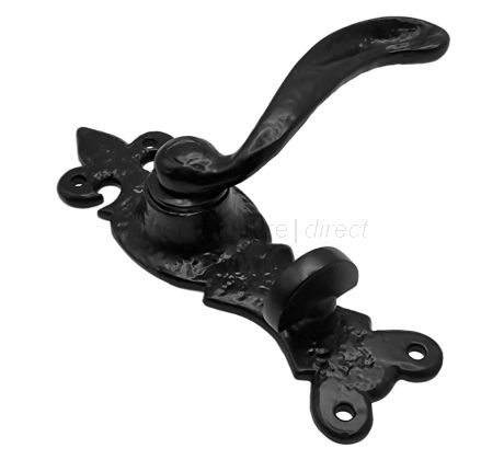 Black Antique Bathroom Door Handles 165x50 2449