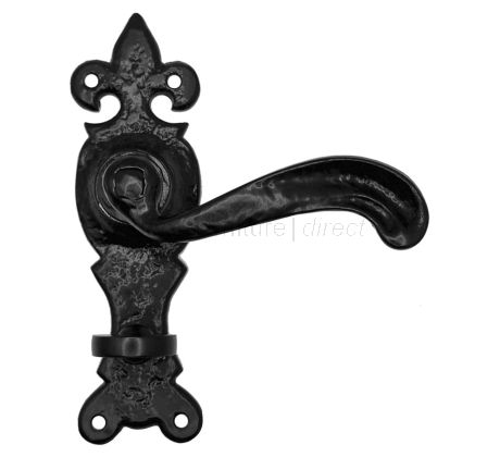 Black Antique Bathroom Door Handles 165x50 2449