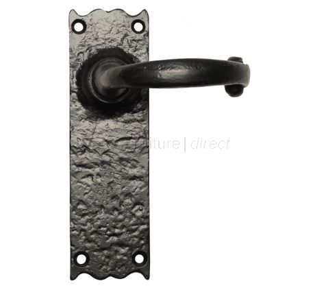 Black Antique Lever Latch Door Handles 164x47mm 2451