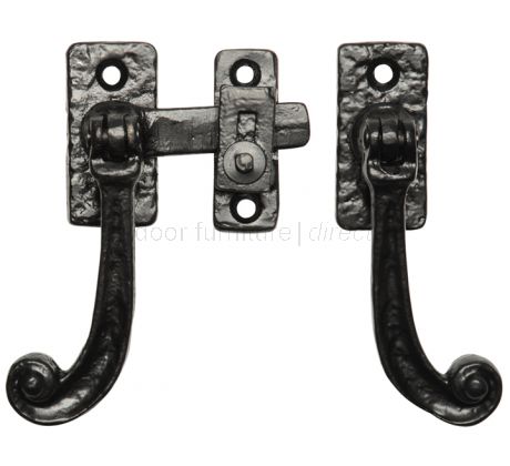 Black Antique Casement Fastener Lock Catch 2723