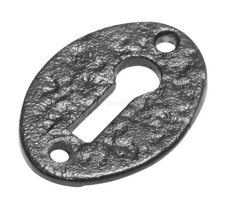 Black Antique Oval Escutcheon 44x32mm 3011