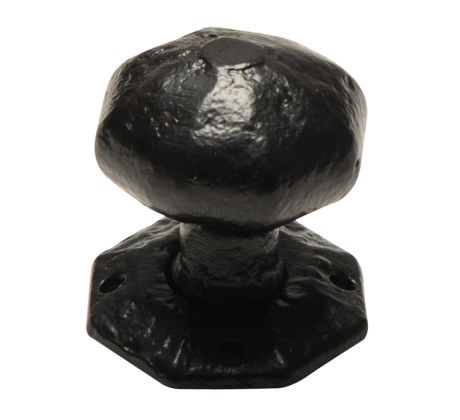 Black Antique Octagonal Mortice Door Knobs 70mm 3056