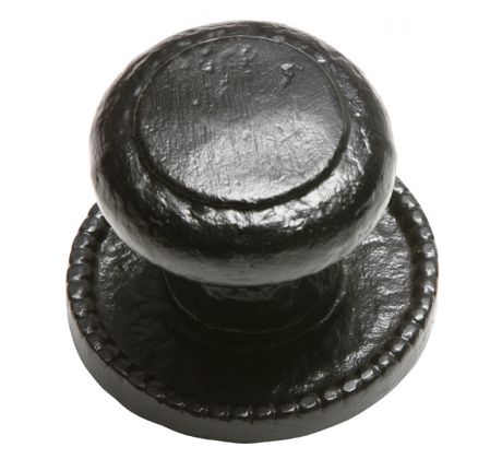 Black Antique Beaded Centre Door Knob 82mm 3066