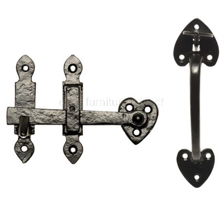 Black Antique Thumb Latch 203x63mm 3619