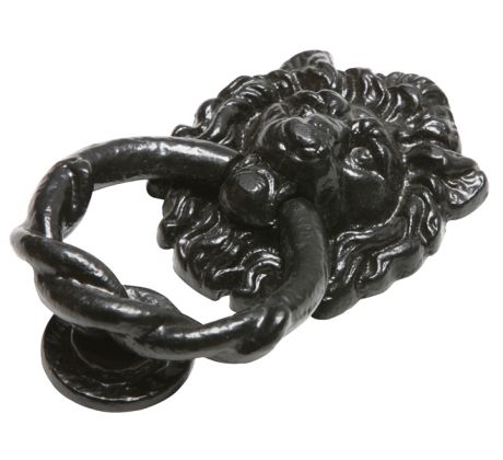 Black Antique Lion Door Knocker 101mm 4896
