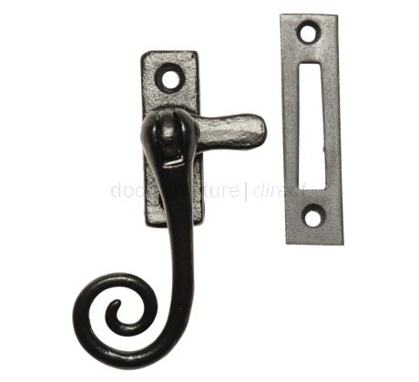 Smooth Black Iron Monkey Tail Casement Fastener 144