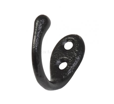 Black Iron Single Coat Hook 357