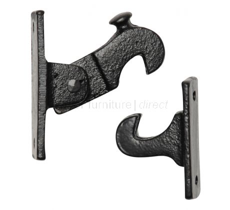 Smooth Black Iron Auto Door Catch 582