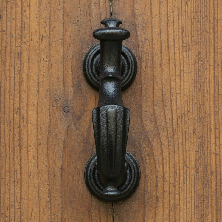 Smooth Black Iron Door Knocker 1005