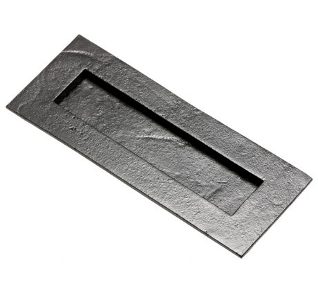 Smooth Black Iron Letter Plate 267x114mm 1911