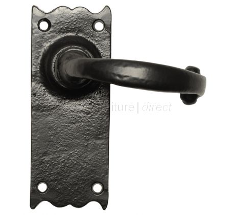 Black Iron Lever Latch Door Handles 2519