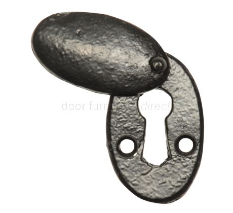 Smooth Black Iron Covered Escutcheon 3045