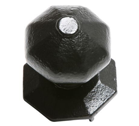 Smooth Black Iron Centre Door Knob 65mm 3372