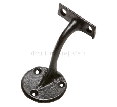 Smooth Black Iron Handrail Bracket 3498
