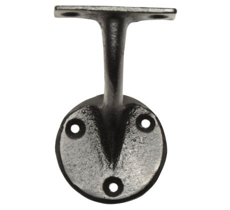Smooth Black Iron Handrail Bracket 3498