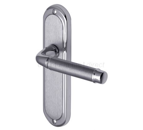 Saturn Straight Lever Dual Finish Chrome Latch Door Handles