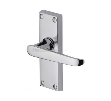 Victoria Straight Lever Polished Chrome Short Latch Door Handles