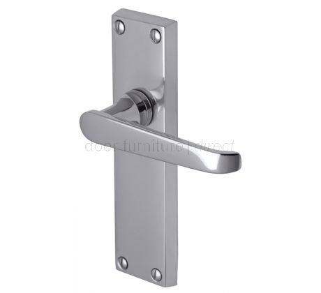 Victoria Straight Lever Polished Chrome Latch Door Handles