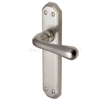 Charlbury Contoured Lever Satin Nickel Latch Door Handles