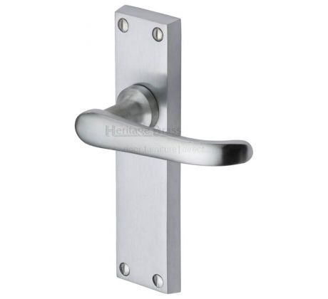 Windsor Straight Lever Satin Chrome Latch Door Handles