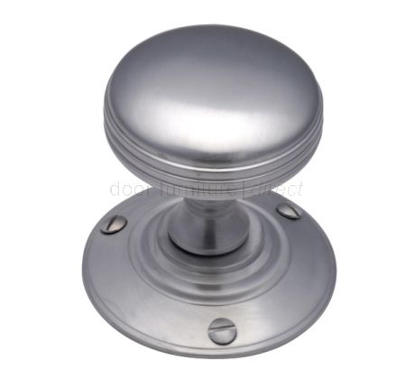 Satin Chrome Richmond Mortice Door Knob Set 56mm
