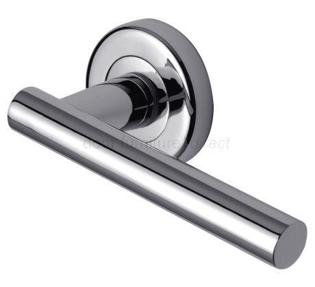 Shuttle Polished Chrome T Bar Lever on Rose Set