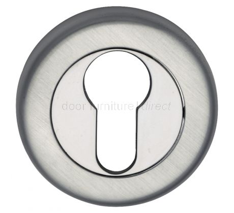 Dual Finish Chrome Euro Profile Escutcheon 53mm