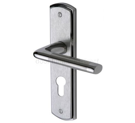 Lena Dual Finish Chrome Straight Lever 48mm Euro Door Handles