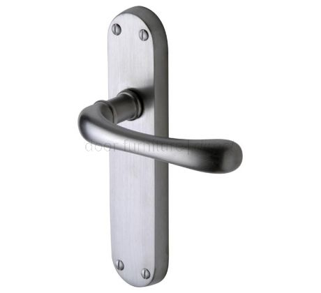 Donna Satin Chrome Shaped Lever Latch Door Handles