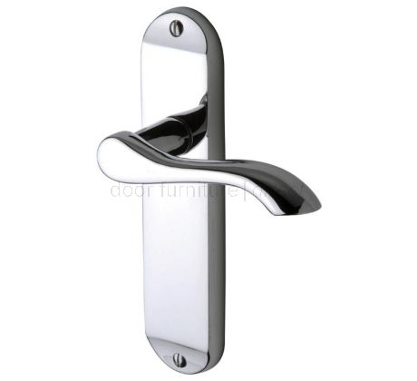 Aurora Polished Chrome Scroll Lever Latch Door Handles