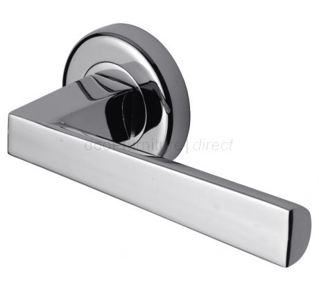 Siloh Polished Chrome Straight Lever on Rose Set