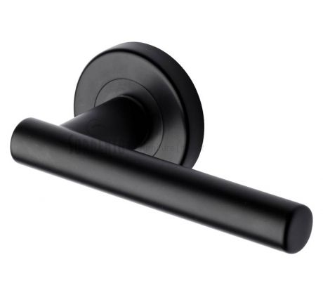 Sorrento SC-3052-BLK Shuttle Matt Black Lever on Rose Door Handles