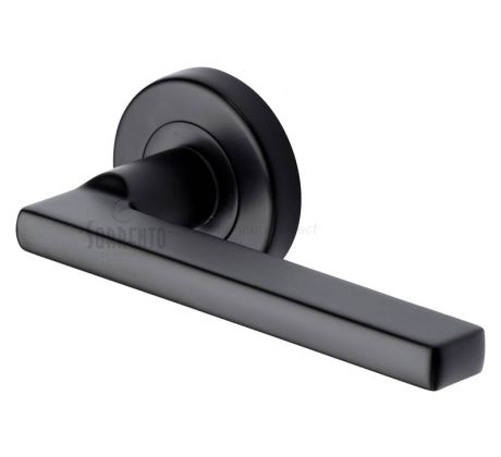Sorrento SC-7580-BLK Vector Black Lever on Rose Door Handles