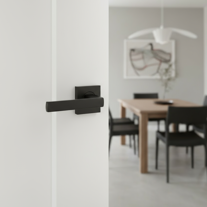 Sorrento SC-4062-BLK Axis Black Lever on Rose Door Handles