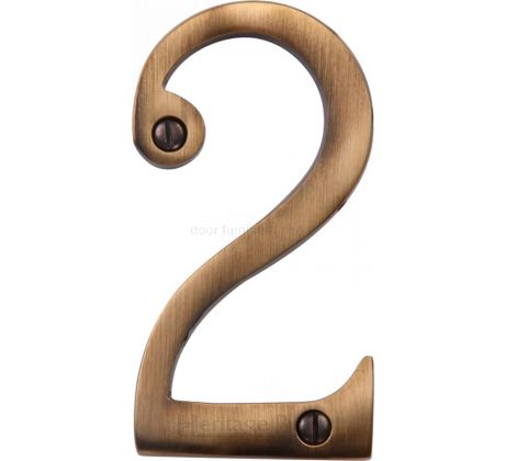 Heritage C1560 Antique Brass 3in (76mm) Numerals 0-9