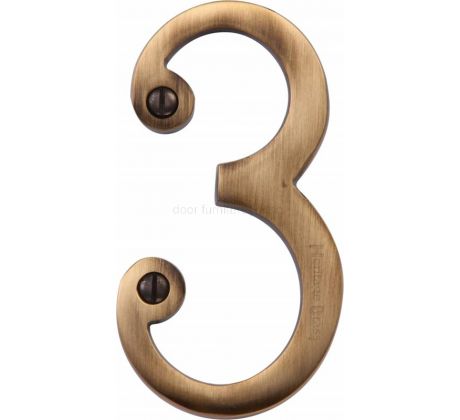 Heritage C1560 Antique Brass 3in (76mm) Numerals 0-9