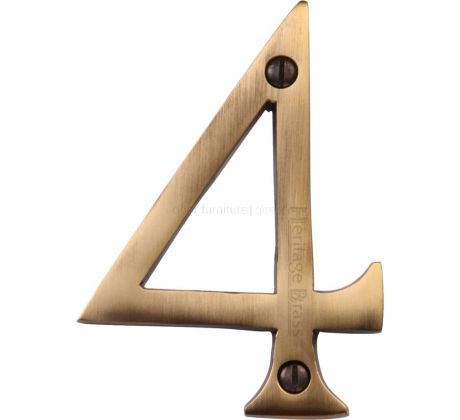 Heritage C1560 Antique Brass 3in (76mm) Numerals 0-9