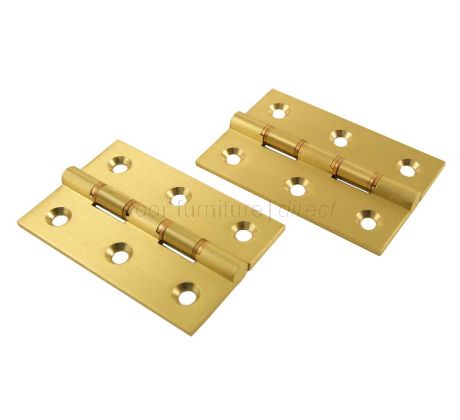 Satin Brass Butt Hinges 3x2in In Pairs
