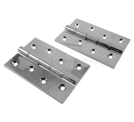 Polished Chrome Butt Hinges 4x2.5.8in (102x67mm) In Pairs