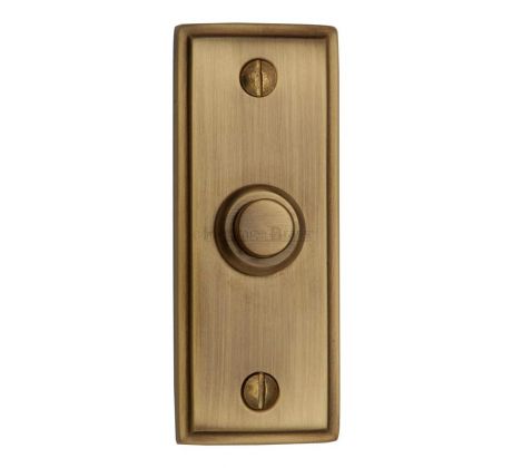Heritage V1180 Antique Brass Bell Push 83x33mm