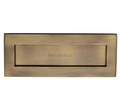 Heritage V850 Antique Brass Letter Box 254x102mm