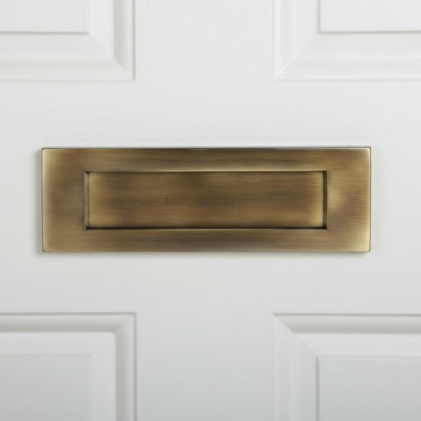 Heritage V850 Antique Brass Letter Box 254x79mm