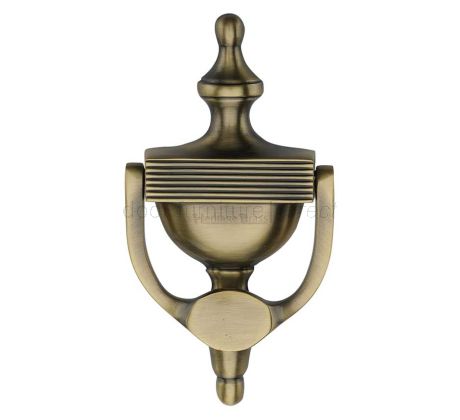 Heritage RR912 Antique Brass Reeded Urn Knocker 195mm