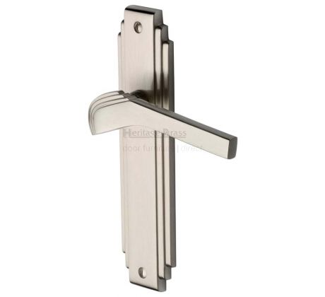 Tiffany Satin Nickel Art Deco Latch Handles