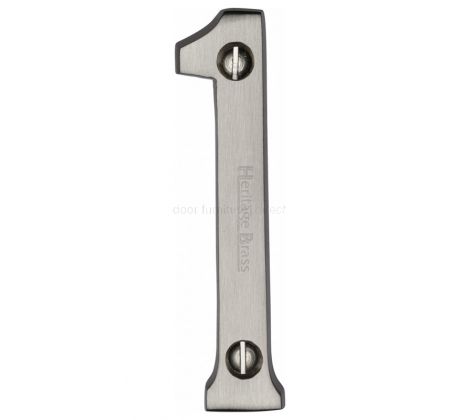 Satin Nickel 76mm (3in) Screw Fix Door Numbers C1560
