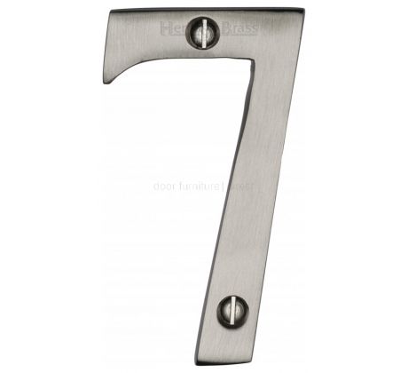 Satin Nickel 76mm (3in) Screw Fix Door Numbers C1560