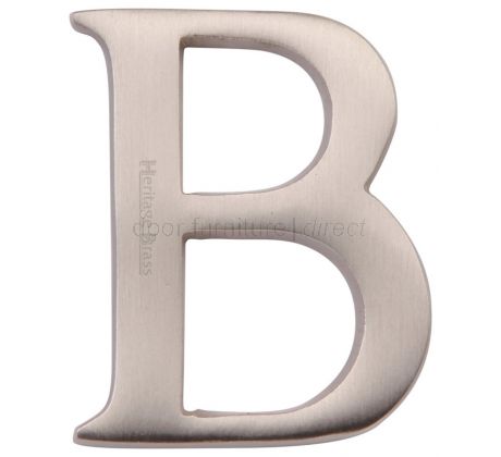 Satin Nickel Concealed Fix Front Door Letters A-Z 2in (51mm)