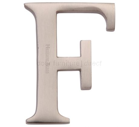 Satin Nickel Concealed Fix Front Door Letters A-Z 2in (51mm)